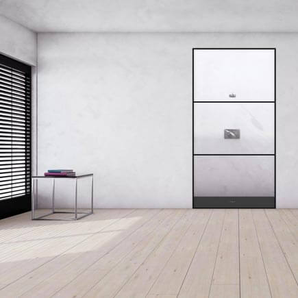 luxe metalen wanden badkamer